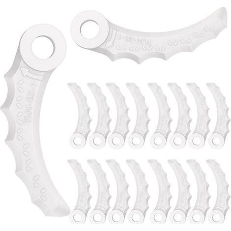 Lntyq Lot de 24 lames de rechange en plastique pour tondeuse à gazon Makita 198426-9 (1/5)