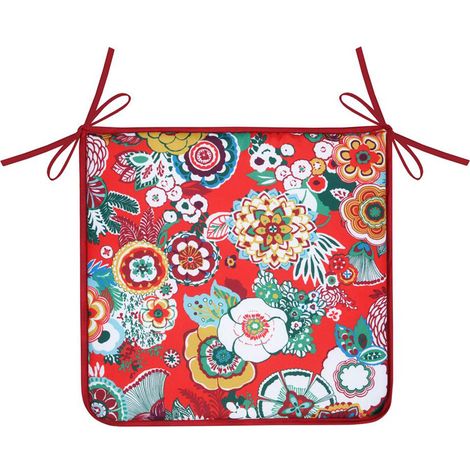 Galette de Chaise Gipsy Rouge 38x38 cm Stof
