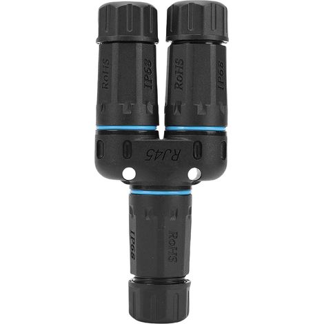 Coupleur Ethernet blindé Cat8 RJ45 IP68 étanche à L'eau pour Connecteur de Câble Cat7 Cat6, Adaptateur LAN Femelle à Femelle – Idéal pour les Caméras de sécurité (1/5)