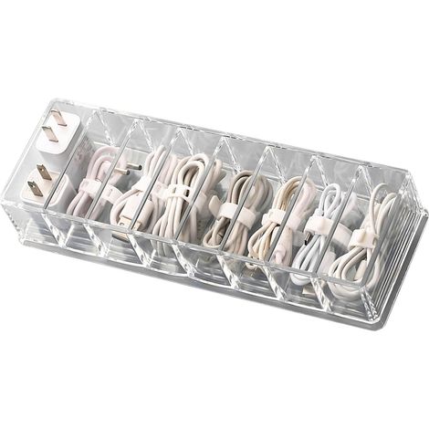 Transparent Storage Box for Data Cables, with 10 (1/5)