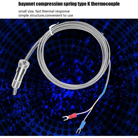 Bajonett-Druckfeder Typ K Thermoelement-Temperatursensordraht 0-400℃ (5 m) (1/5)