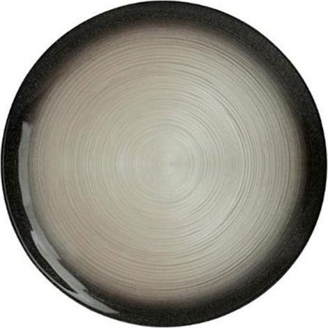 Lot de 6 Assiettes de Présentation "Jem" 33cm Noir & Argent (1/2)