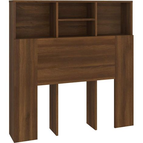 Maison Exclusive - Mueble cabecero marrón roble 100x19x103,5 cm (1/5)