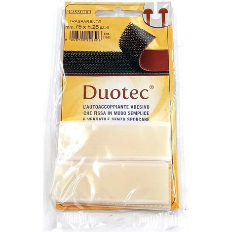 VELCRO DUOTEC TESA 76 X 25 TRASPARENTE (CONF.4PZ) (1/2)