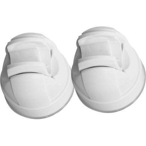 Support de pommeau de douche Abaodam en ABS blanc (lot de 2), fixation murale pour salle de bain, avec autocollant, léger. (1/5)