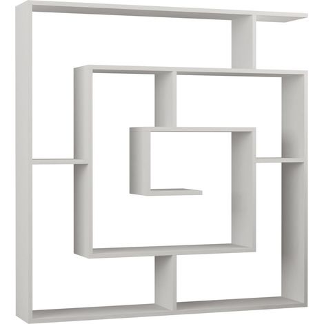 Libreria in legno "Labirent" - 125 x 22 x 129 cm - Bianco
