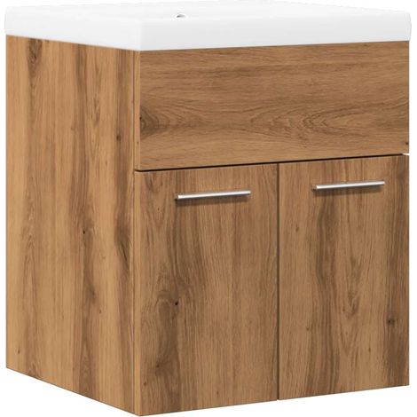 Maison Exclusive - 2-tlg. Badmöbel-Set Artisan-Eiche Holzwerkstof