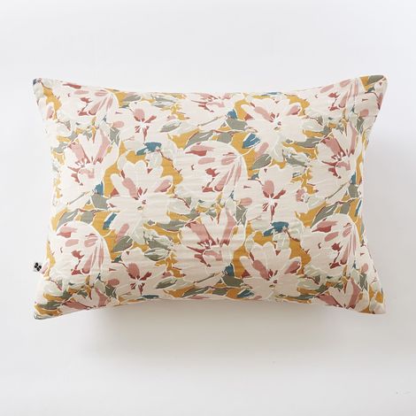 Coussin déhoussable 40 x 60 cm – Gaze de coton imprimée CLARENCE