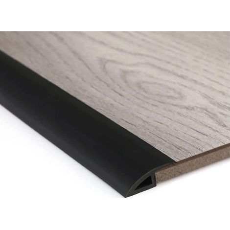 4M Rampe Seuil de Porte Adhesif 5mm-10mm(H), Barre de Seuil Rattrapage PVC Bandes de Transition Sol Rampe de Seuil(Largeur 3.5cm,Noir,Deux Côtés Adhésifs (1/5)