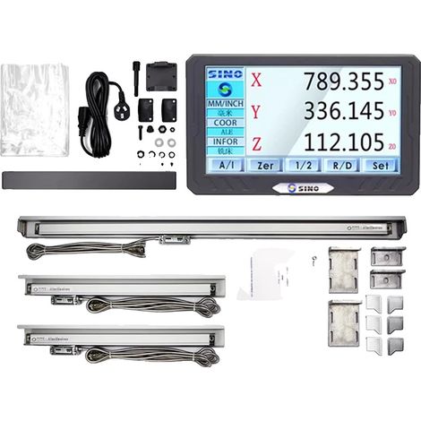 Système d'affichage numérique, écran tactile complet, compatibilité 3 axes, DRO-3 pièces KA300 (1/2)