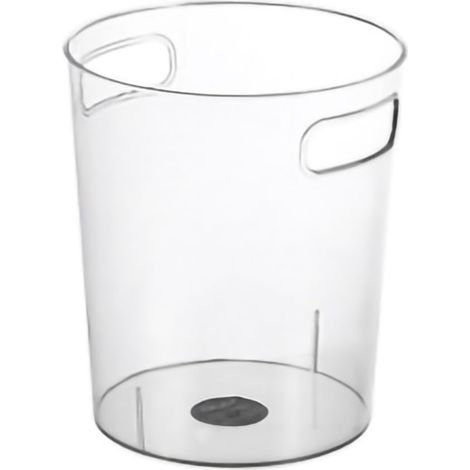 Ortviai Seau de Rangement Transparent en PET Résistant – Poubelle de Bureau, Cuisine ou Salon, Seau à Glace Moyen