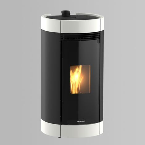 Estufa de Pellets Canalizable 10 kW ADNA Blanca hasta 90 m² (1/5)