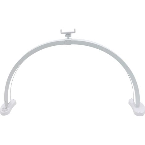 Halbmondförmige Nageltischlampe mit Handyhalterung, 71 cm (28 Zoll), 40 W, LED, für Schönheitssalons, 3 Farbtemperaturen, weiß, UK-Stecker. (1/5)
