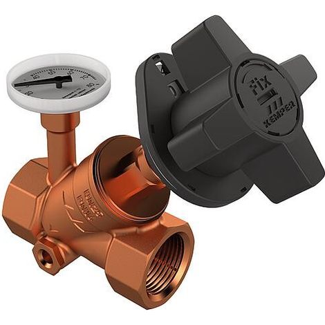 Vanne de régulation de circulation Multi-Fix-Plus, avec bouchon de vidange, DN15 (1/2"), femelle (1/2)