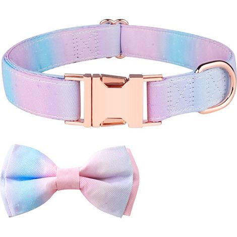 Collier Pour Chien - Coton Doux Réglable avec Nœud Papillon - Convient Chiens Petite Moyenne et Grande Taille - 1 Pièce (1/5)