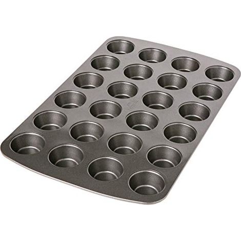 Birkmann Easy Baking 881112 Stampo per 24 Mini Muffin, Metallo, Grigio (1/4)