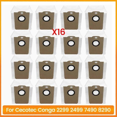 Pack of 16 bags for Cecotec Conga 2299, 2499, 7490 and 8290 vacuum cleaners - R-AquaForge vacuum cleaner accessories (1/5)