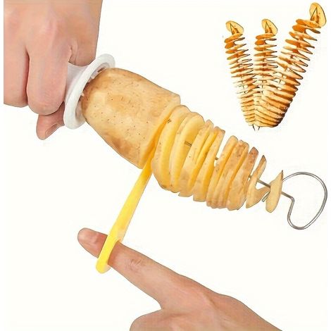 Set de 6 pièces pour spirales de pommes de terre — Coupe-spirales et trancheur à pommes de terre manuel multifonction (1/5)