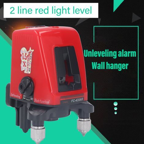 Selbstnivellierendes Laser-Werkzeug mit rotem Strahl, wiederaufladbar, horizontal/vertikal, elektronischer Kreuzlinien-Nivellierer, tragbar, Mini-Haushalt (1/5)