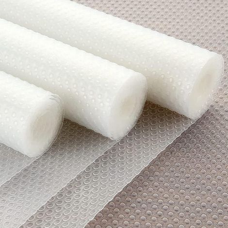 40 x 600CM Tapis Fond de Tiroir Antiderapant Non-adhesif, Protection Fond de Tiroir Cuisine Antibacterien et Lavable Transparent, Tapis de Frigo Cuisine EVA Plastique Protection (1/5)