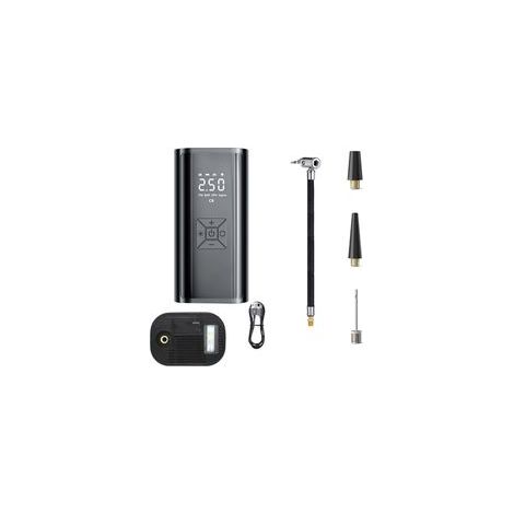 Compresseur d'air pour gonflage de pneus de voiture - Adaptateur d'alimentation électrique multifonction avec affichage numérique - Manomètre - Compresseur d'air portable pour gonflage de pneus de (1/5)
