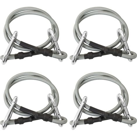Seile mit Karabiner 4 Stk. Gummi