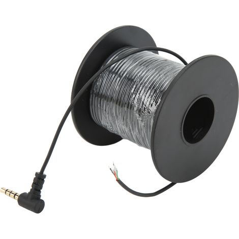 Câble pour caméra de pêche avec transmission HD et sondeur, doté d'une prise casque 3,5 mm, pour accessoires de pêche. 1,8 mm (0,07 pouce), 30 m (98,4 pieds). (1/5)