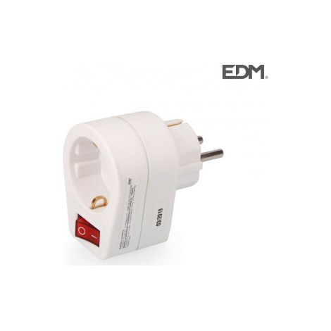 Clavija Adaptadora EDM con Interruptor (Retractilada)