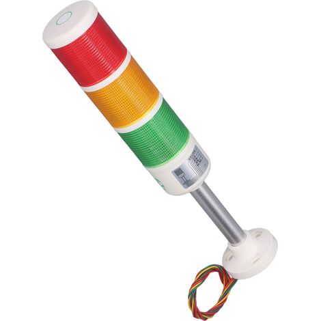 Colonne lumineuse industrielle à LED, signal d'avertissement, lampe indicateur, balise, sans clignotement, 3 couches, 24 V (1/5)