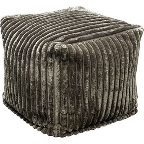 Pouf en velours côtelé kaki Casita LIZARD