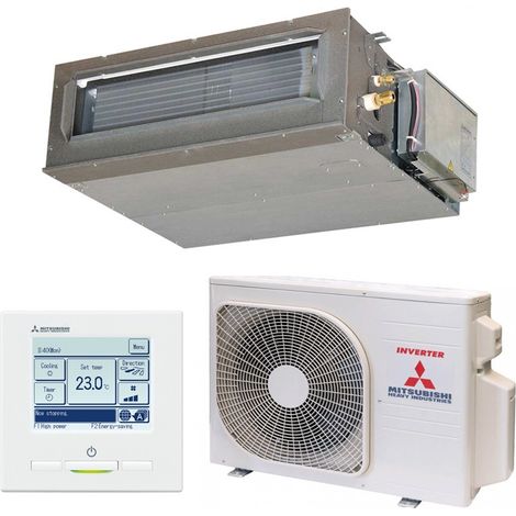 Mitsubishi Electric – Mitsubishi Heavy Industries FDUM60VH Gainable moyenne pression – Kit d'installation PAC air - air – Compatible avec SRC60ZSX-W1