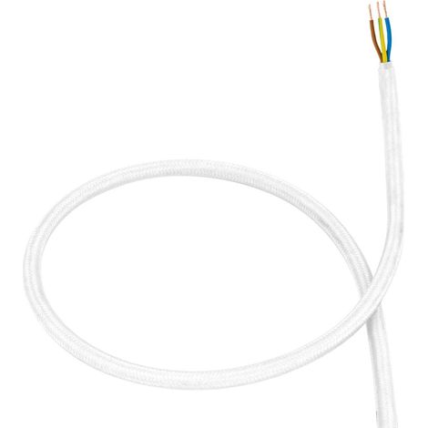 Cable Textil Eléctrico Blanco 3 m
