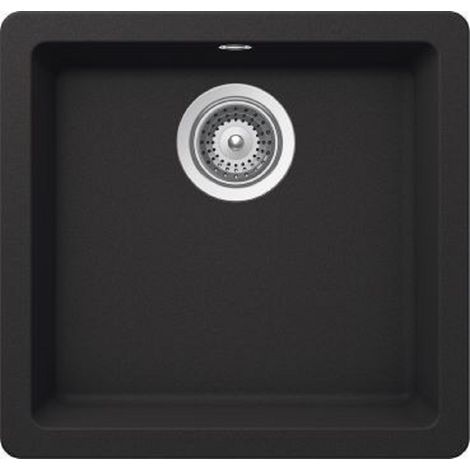 Victory Granitspüle S450 in deep Black 450 x 430 mm in Drehexcentergarnitur