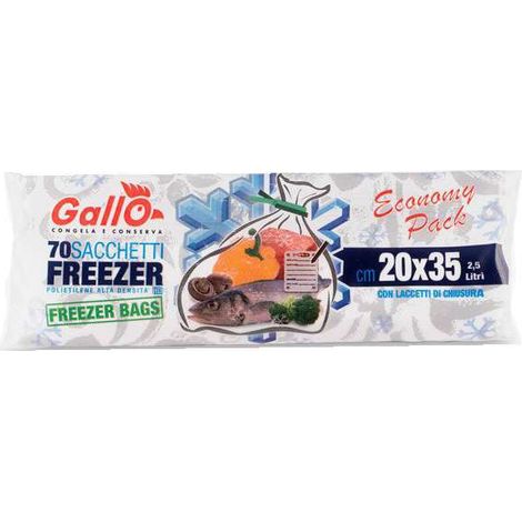 Sacchetti Freezer Rotolo Cm 30X40 Pz 50 Gallo