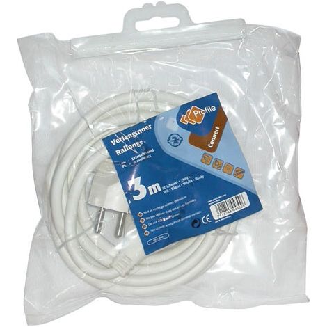 RALLONGE ELEC 3G1.5 PVC 3M BLANC PROFILE 502400135