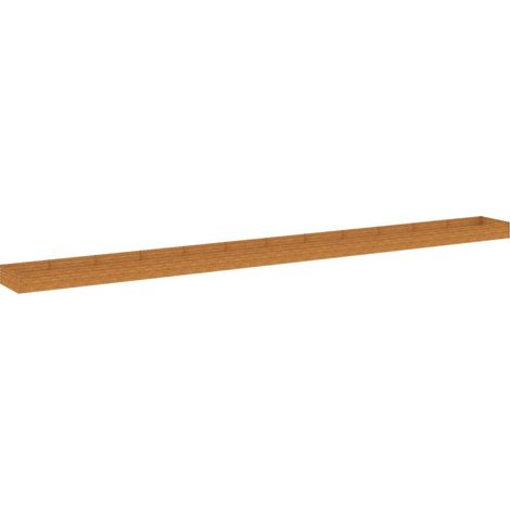 Portavaso per fioriera aiuola rialzata piante fiori terrazzo giardino giardino 1150 x 100 x 36 cm acciaio corten marrone 020039319