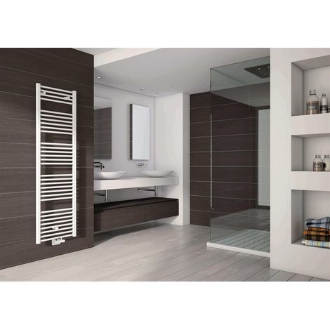 Radiateur sèche-serviettes Ares raccordement central 553W blanc H : 1118 mm / L : 530 mm - I.R GROUP (IRSAP) (1/2)