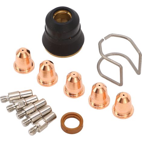 Jeu de 13 pièces compatibles consommables torche plasma S45, électrode, buse, porte-buse pour découpeur (1/5)