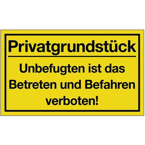 Panneau de signalisation ( 3000277325 ) terrain privé plastique 10 pièces