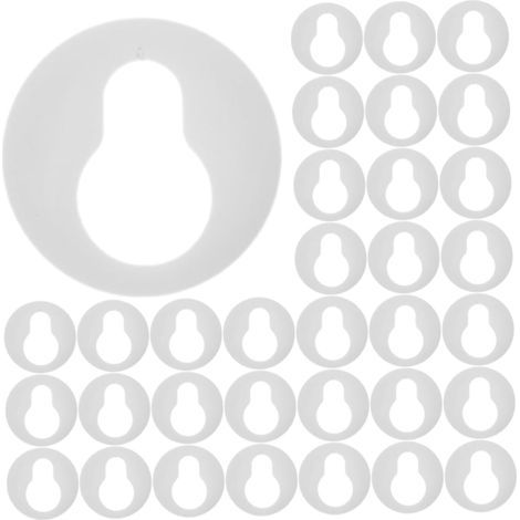 Juego de 60 ganchos de plástico para colgar cuadros, colgadores para marcos de fotos, soportes de sujeción blancos resistentes con forma de ojo de cerradura. (1/5)