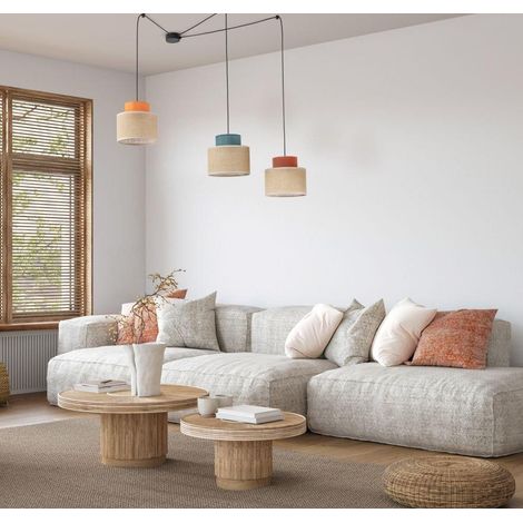 Quantec DUO JUTA MIX 3140 Pendelleuchte schwarz orange grün