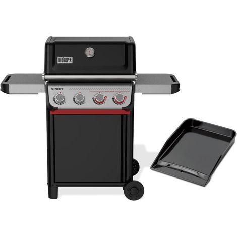 Weber – Barbecue à gaz 4 brûleurs 8.2 kW – Grille et plancha émaillée – Dimensions 132x68 cm – Surface de cuisson 61x45 cm – Thermomètre intégré - E-425