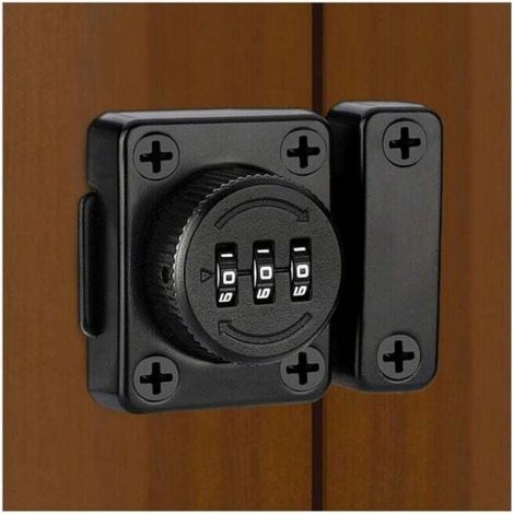 Password Lock Mechanism - Combination Rotary Lock - Push Door Buckle - Surface Mount Door Buckle - Antique Door Lock MUMU (1/4)