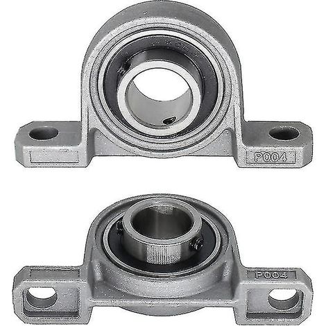 Palier à semelle en alliage de zinc, palier à billes monté sur semelle, bloc de roulement à bride, alésage de 20 mm, auto-ajustable, montage central. (1/5)