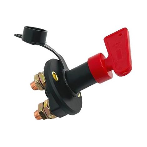 12V Main Battery Switch Isolator, 100A Main Isolator for Boat, Car and Truck, 12V Battery Circuit Breaker, Durable Electric Protection, Battery Switch (1/2)