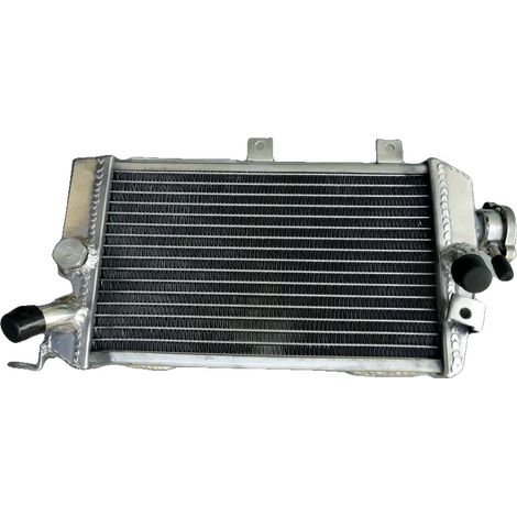 Radiador de aluminio, peso 2,5 kg, capacidad de refrigeración un 40 % mayor, compatible con KLR650 2008-2014, soldado con TIG, soldadura fuerte al vacío. (1/5)