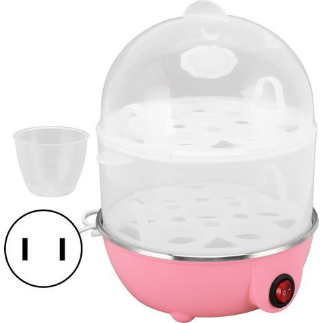 Cuiseur à œufs 350W, 2 étages, 14 œufs par cycle, arrêt automatique, sécurisé et durable, bouilloire à œufs en PP avec gobelet doseur pour maison (1/5)