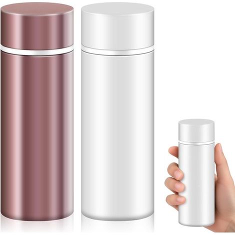 Mini thermos in acciaio inox da 120 ml, a doppia parete isolante, per bevande calde e fredde, ideali per attività all'aperto, lavoro, scuola, escursionismo. (1/5)