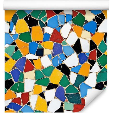 Papier peint mosaïque coloré or et mer pour salon et chambre 50x1000 cm (1/5)