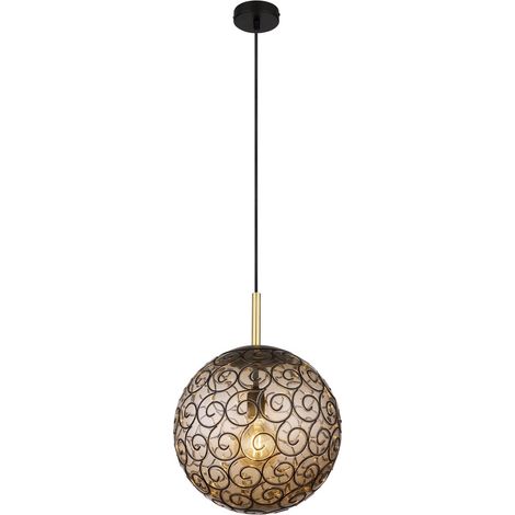 Globo - lámpara colgante - Fitz - negro - metal - Ø 35cm - (1/5)